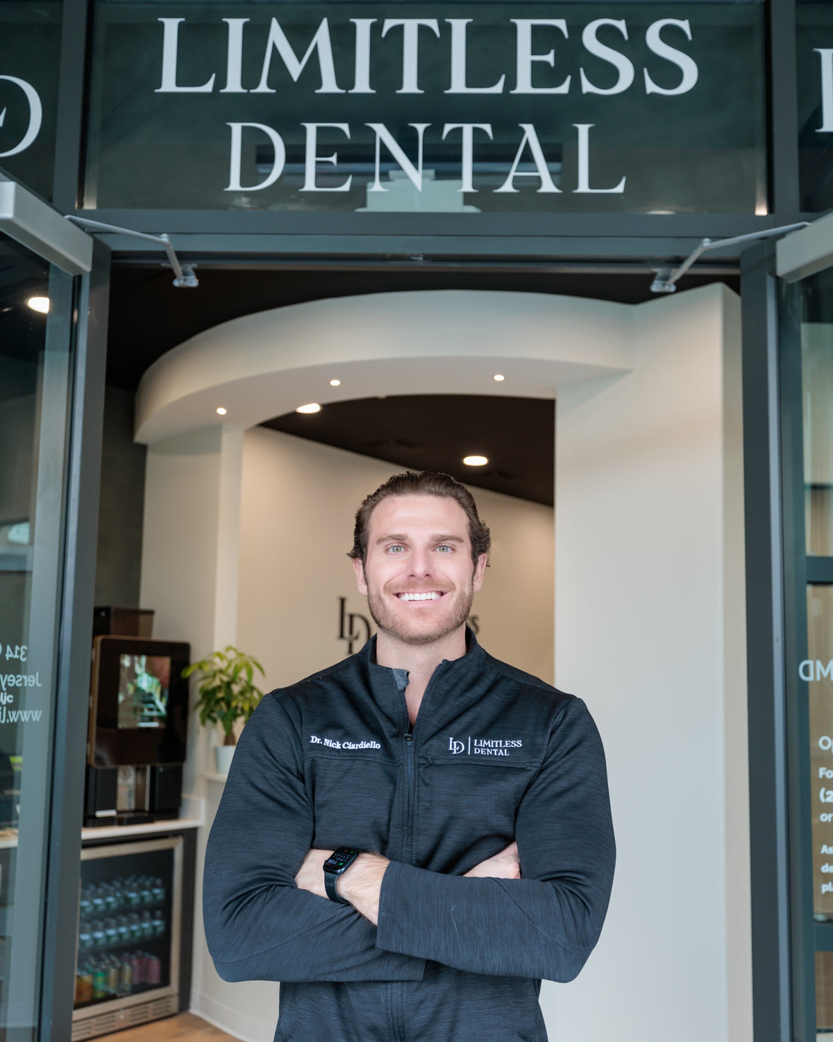 Dr. Nick Ciardiello at the front of Limitless Dental® in Jersey City